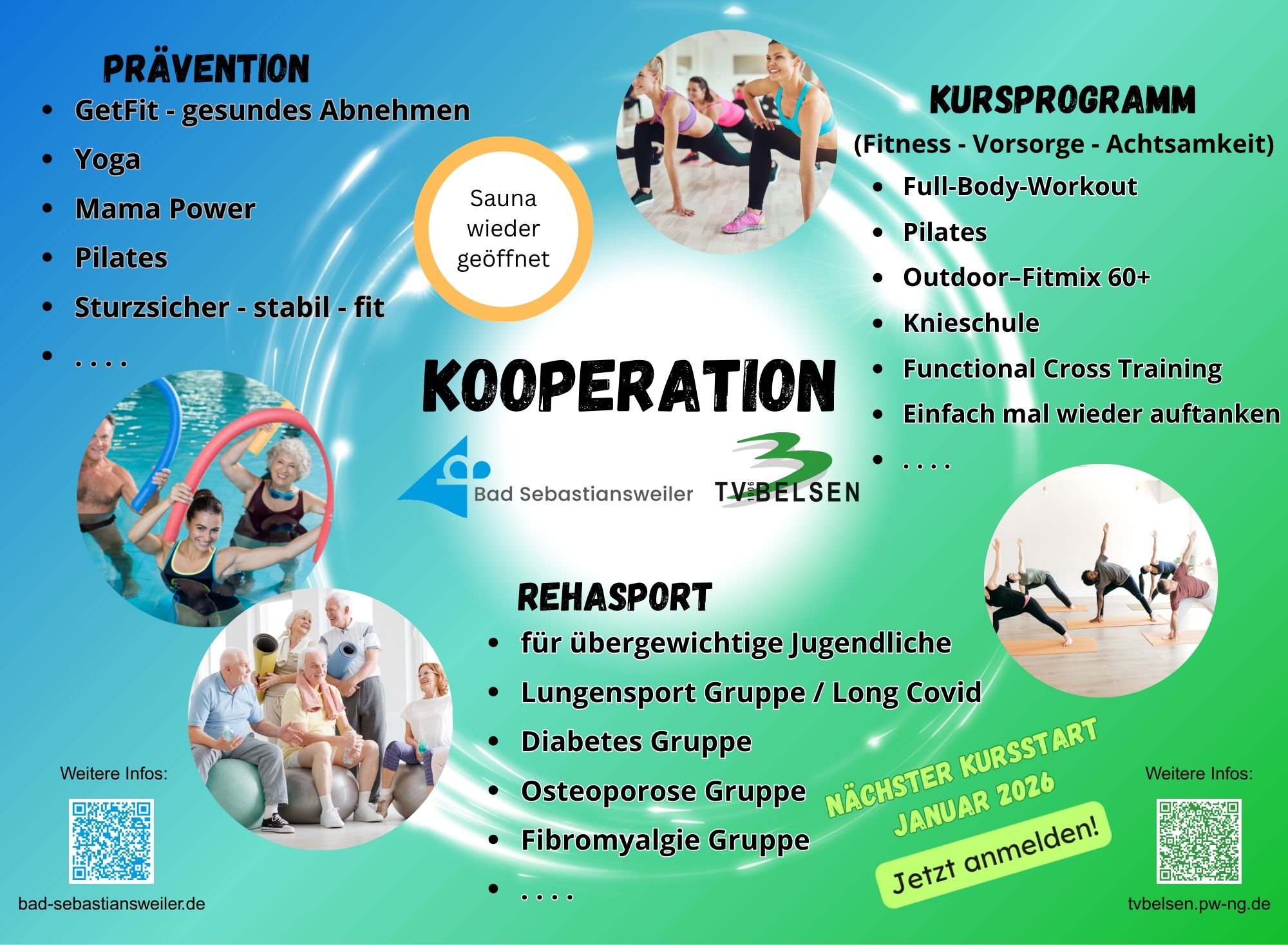 Kursprogramm ab Januar 2025 Anzeige